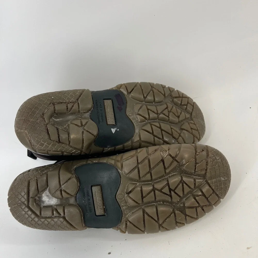 Baffin Technology Brown Leather Black Rubber Duck Shoes Womens 10 Mens 8 Canada